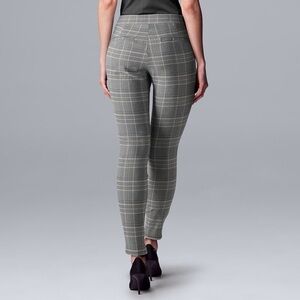 Simply Vera Vera Wang Charcoal Checkered Pants